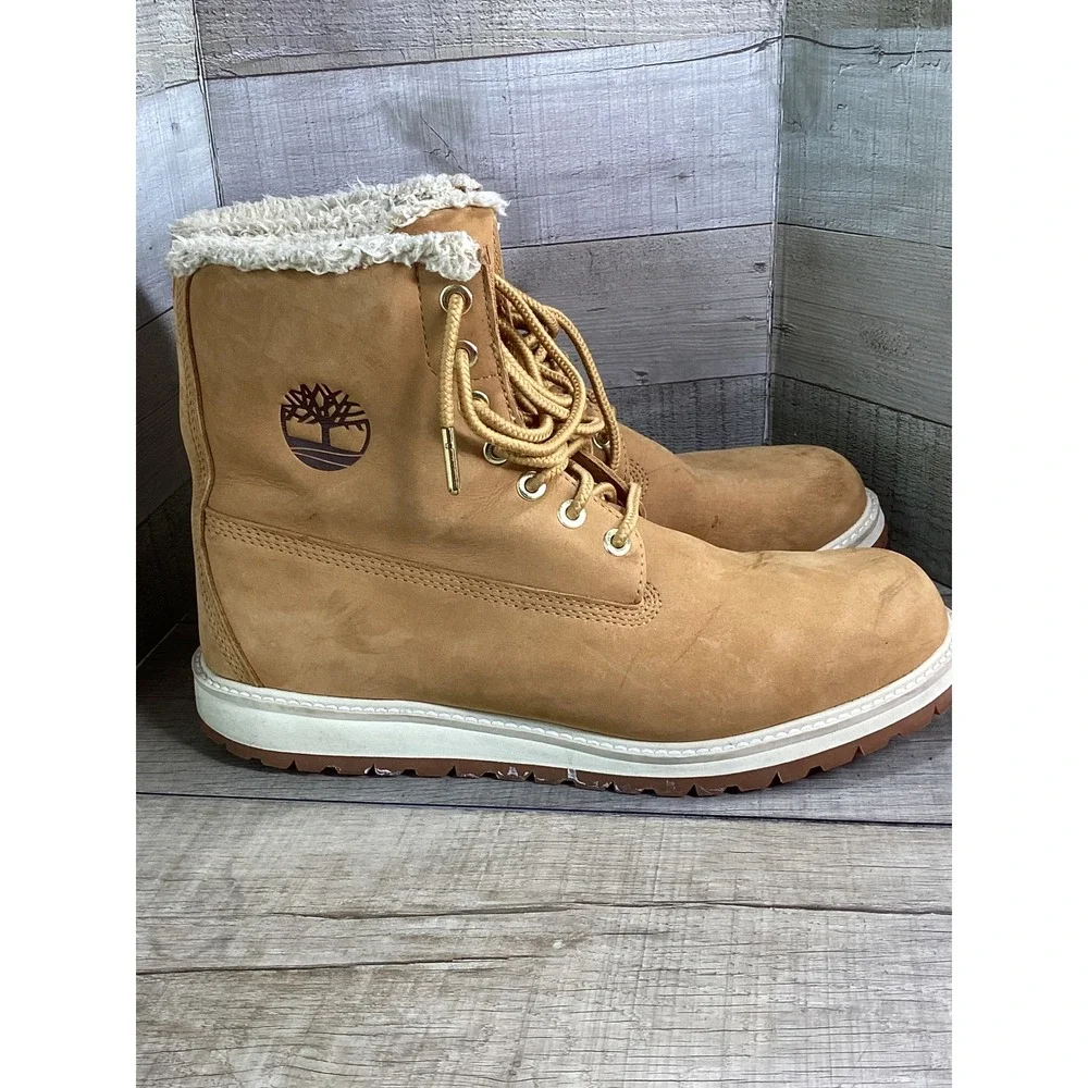 Timberland Mens Wheat Waterproof Fleece Lined Boots A2M4T Size 9.5M